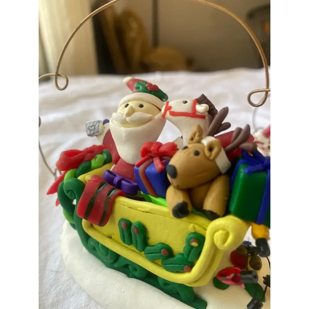 Kirkland Signature Jolly Holiday handmade clay ornaments, likely  a vintage set